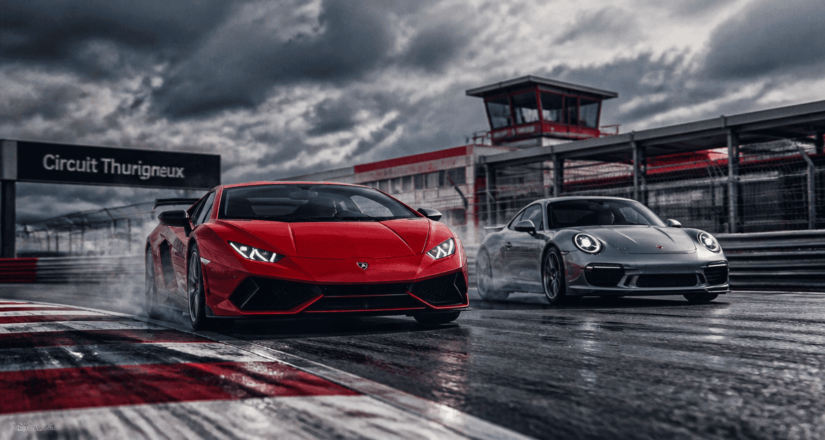 circuit auto thurigneux lamborghini porsche