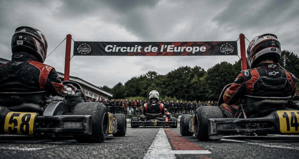 Circuit de l'Europe ligne de départ karting