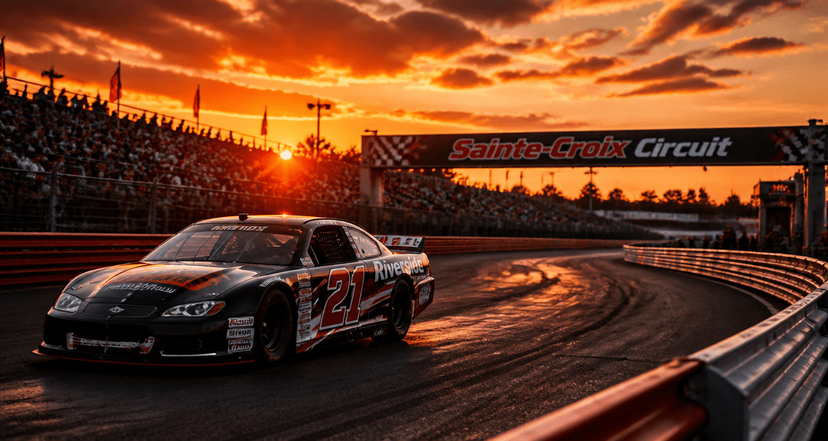 circuit saint croix piste stock car coucher de soleil