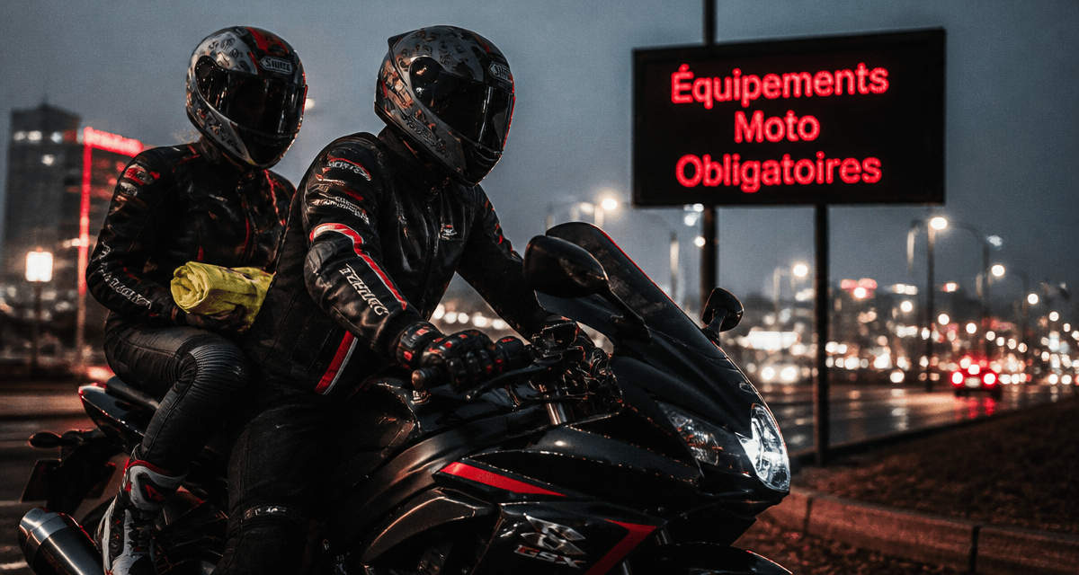 équipements moto obligatoire motard passager