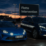 gendarmerie voiture alpine peugeot ford aire autoroute