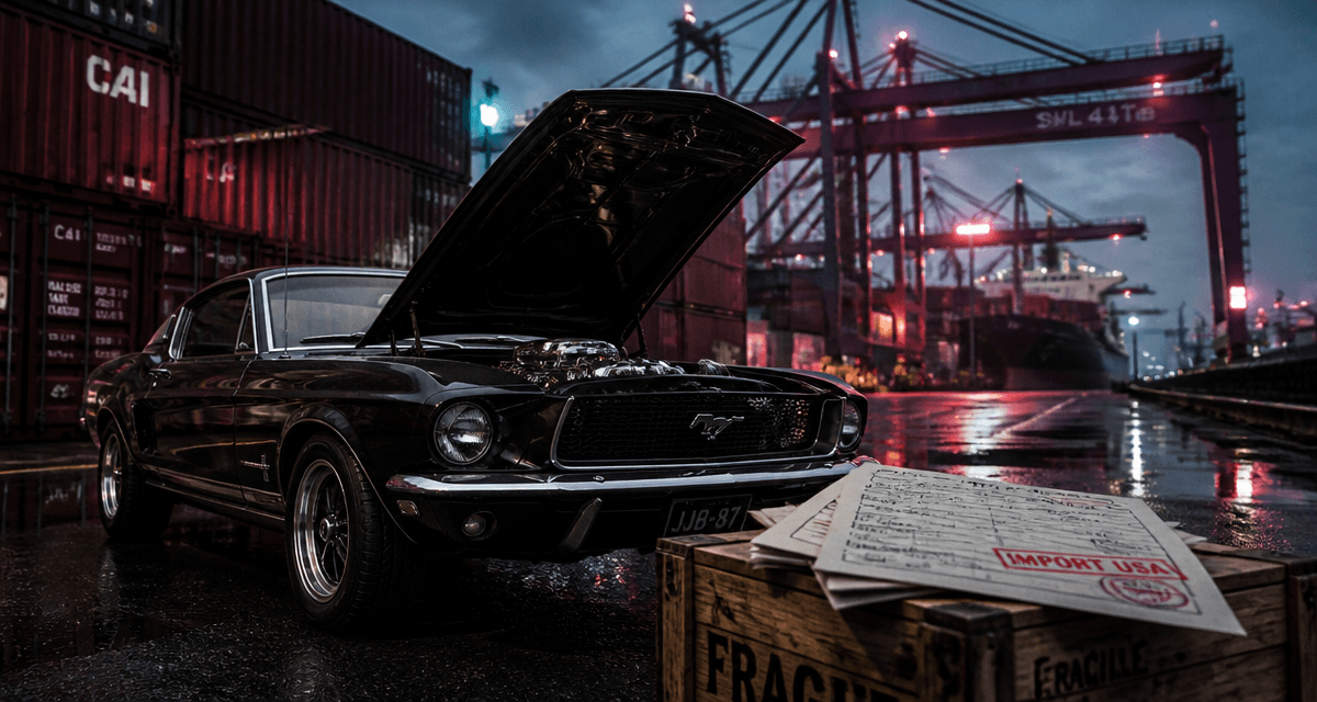 Importation voiture americaine Mustang port
