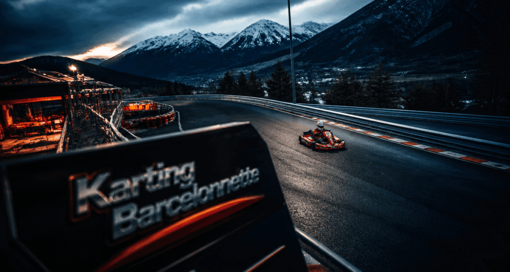 karting barcelonnette sur piste extérieure en montagne