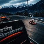 karting barcelonnette sur piste extérieure en montagne