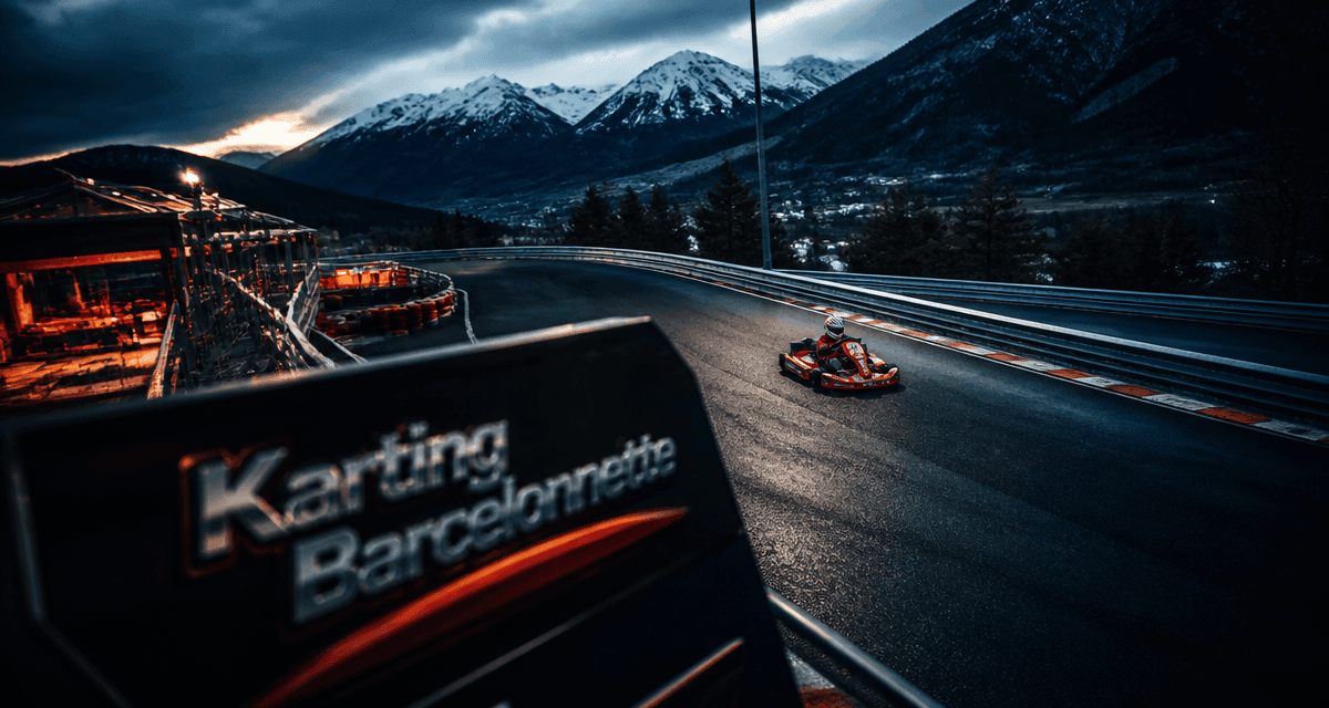 karting barcelonnette sur piste extérieure en montagne