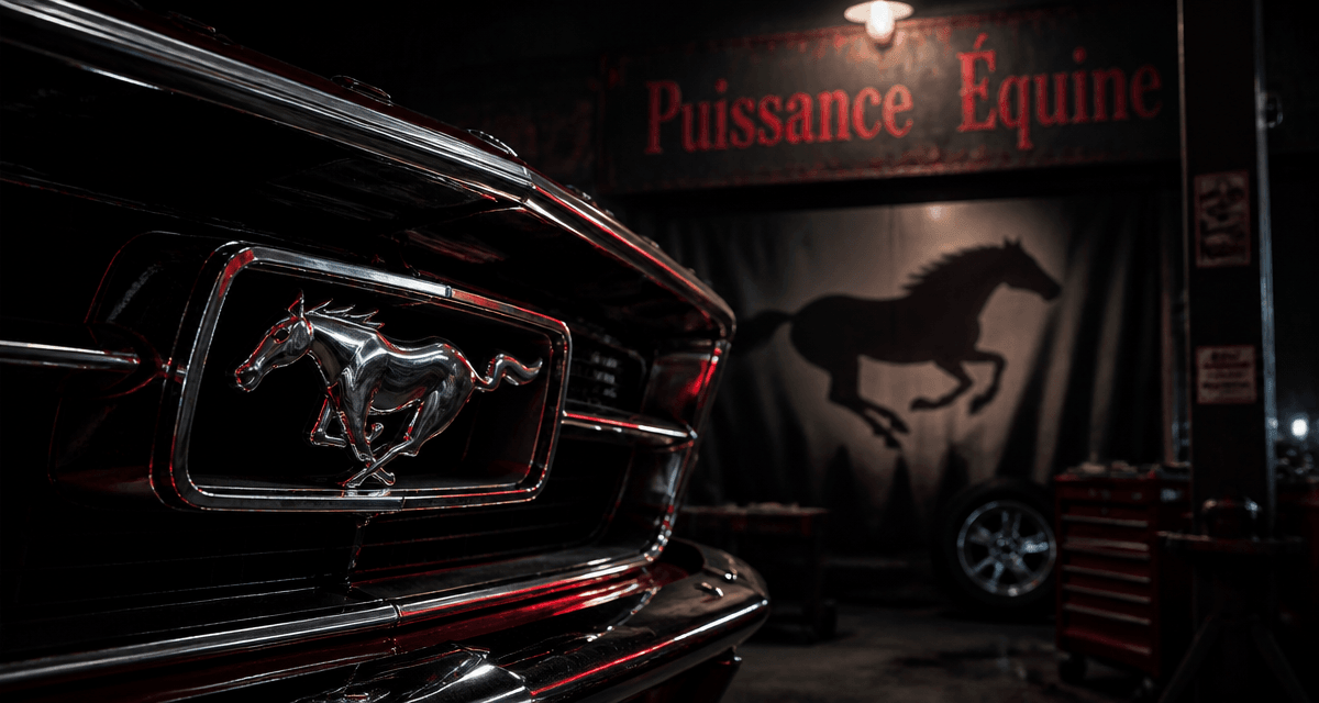 logo voiture cheval garage ombre mustang