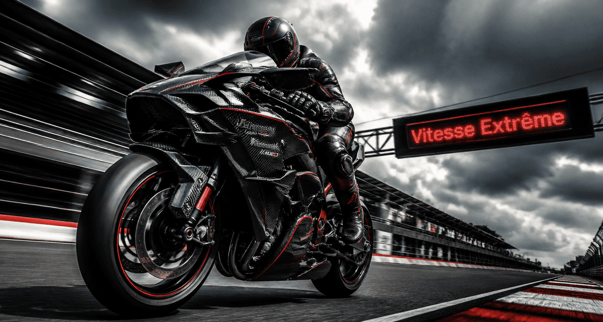 moto la plus rapide du monde kawasaki ninja h2r sur piste