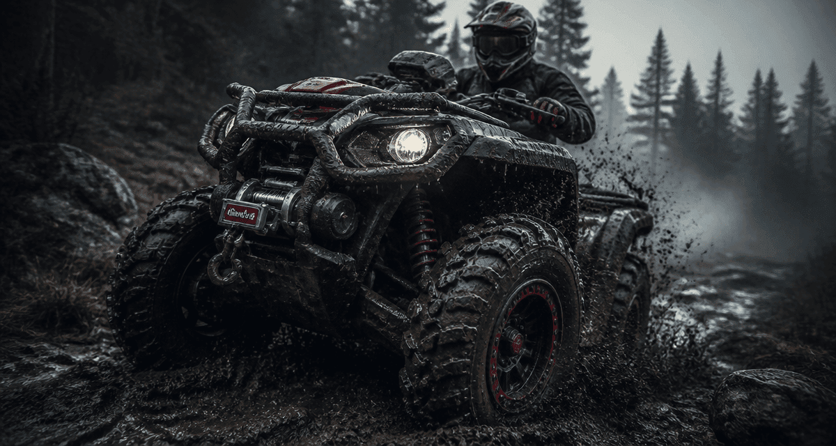 quads 4x4 sur terrain accidenté