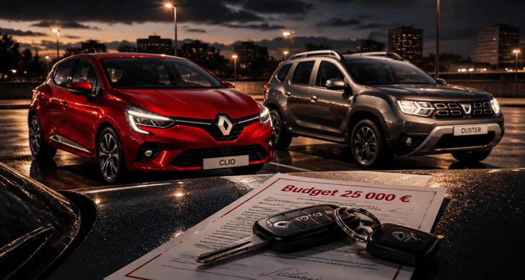voiture 25000 euros neuve et occasion sous lampadaire