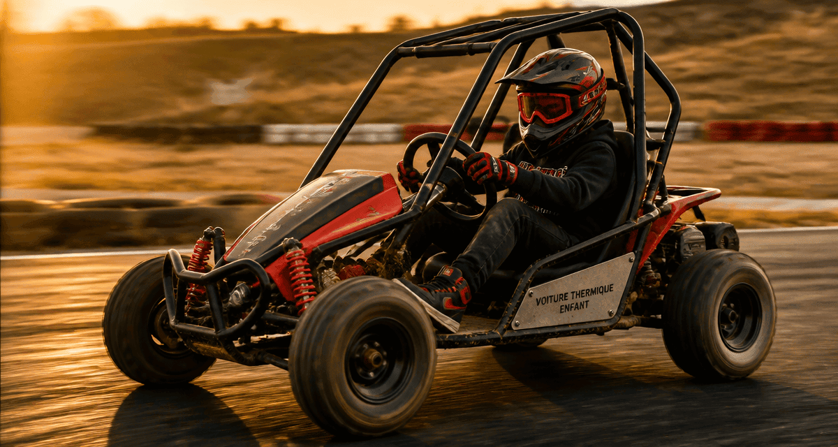 voiture thermique enfant buggy 110cc sur circuit