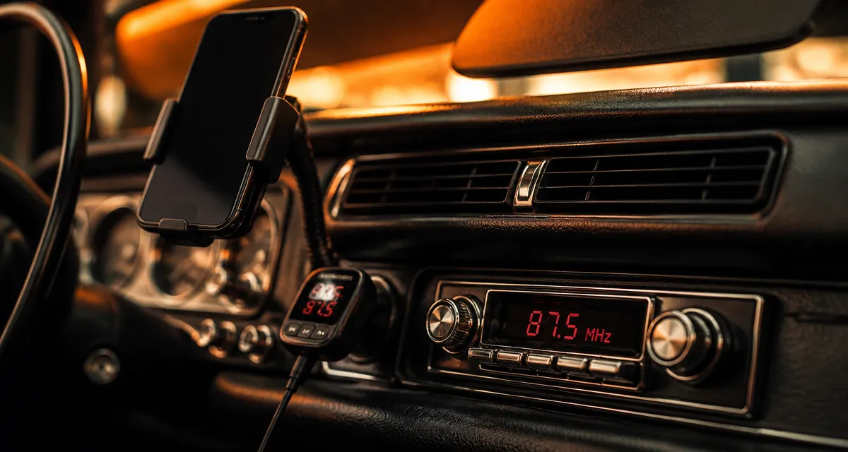 Bluetooth dans voiture : transmetteur FM pour autoradio