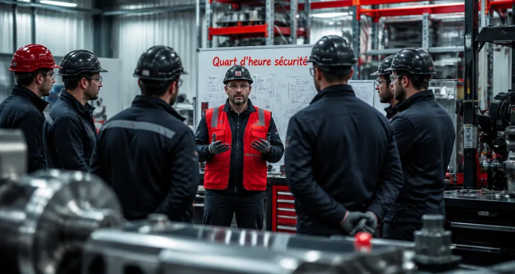 causerie sécurité manager ouvriers atelier