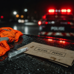 Conduite sans permis avec alcoolémie positive : gilet, éthylotest, véhicule de police