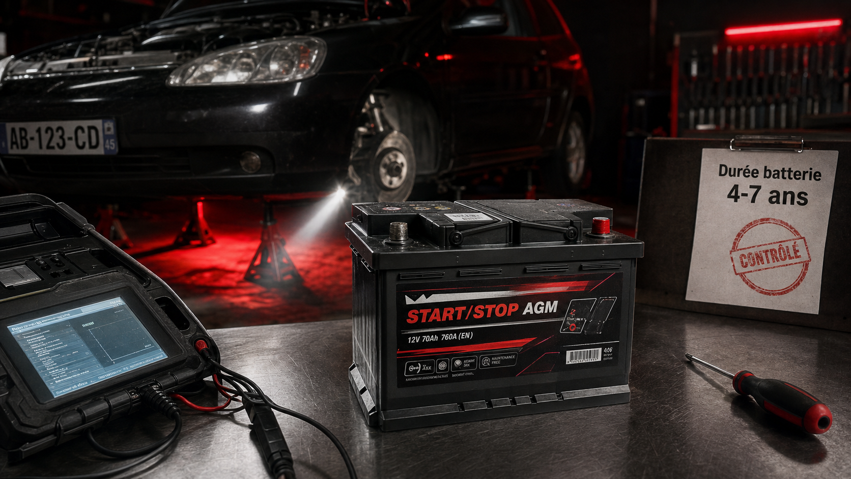 Durée de vie batterie start and stop : 4 à 7 ans, batterie AGM et diagnostic