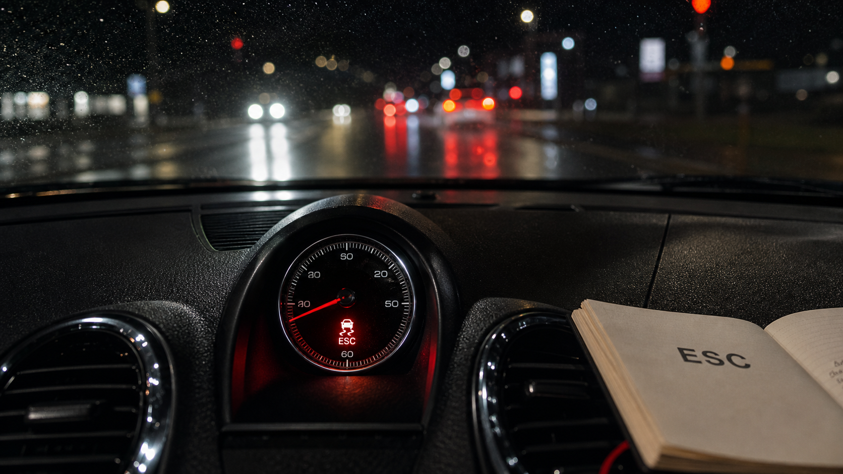 Voyant ESC voiture rouge allumé : sécurité et réflexes