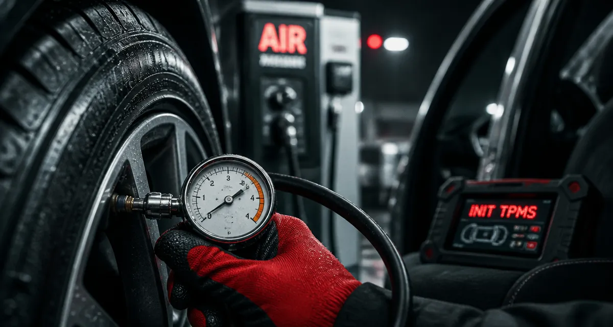 Gonfler pneu et init TPMS pour éteindre le voyant