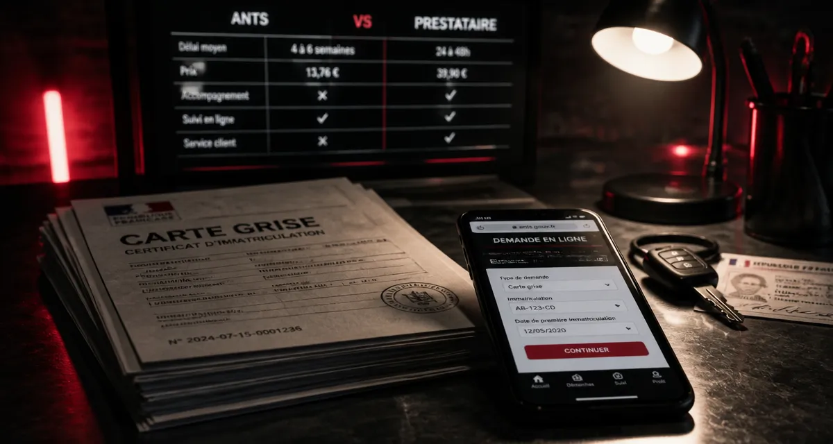 legalplace carte grise avis : formulaire ANTS sur smartphone