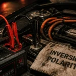 Mauvais branchement câble démarrage : inversion polarité batterie et masse moteur