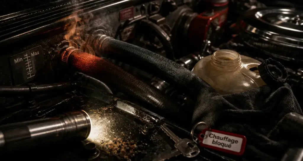 Probleme chauffage voiture : durites froides/chaudes et vase d’expansion