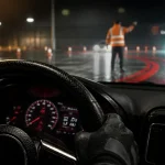 Stage de conduite préventive : freinage d’urgence sur circuit de sécurité