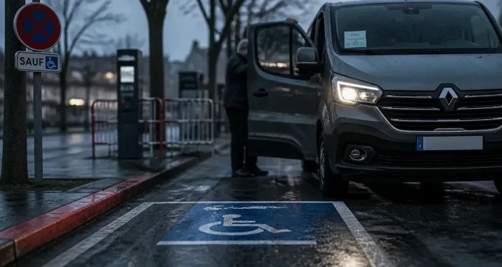 Stationnement place pmr : amende 135 € sur voirie