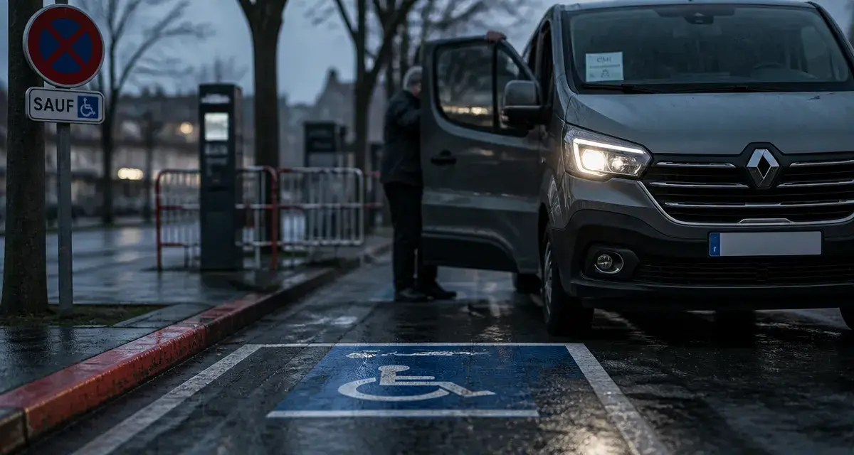 Stationnement place pmr : amende 135 € sur voirie