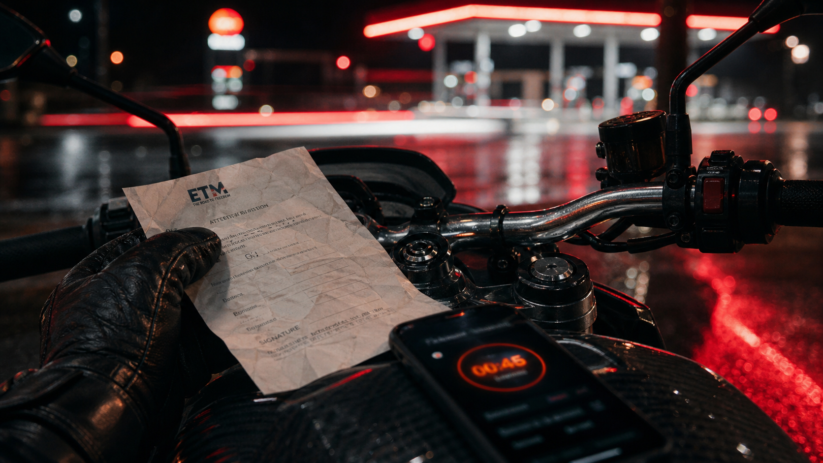 Code moto valable combien de temps : ETM sur guidon