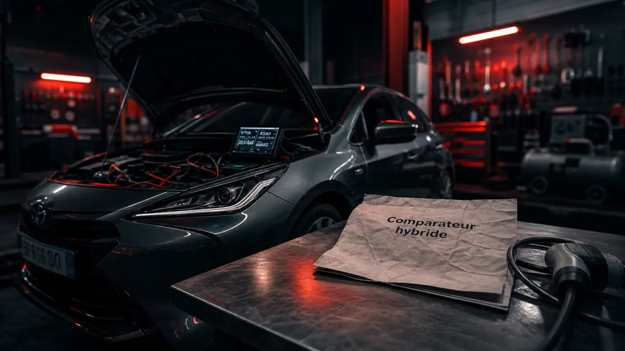 Comparateur voiture hybride 2025 en atelier auto, guide choix