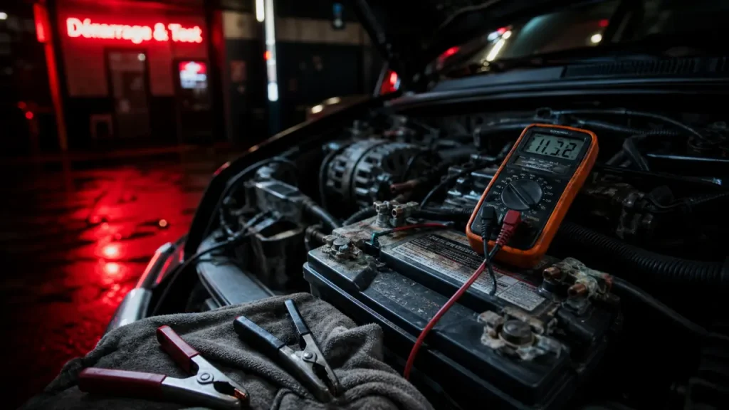Radio allumée, moteur muet : batterie, démarreur ou alternateur ?