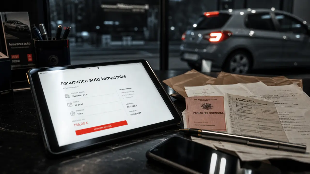 Assurance auto temporaire jusqu’à 90 jours : souscription et devis sur tablette