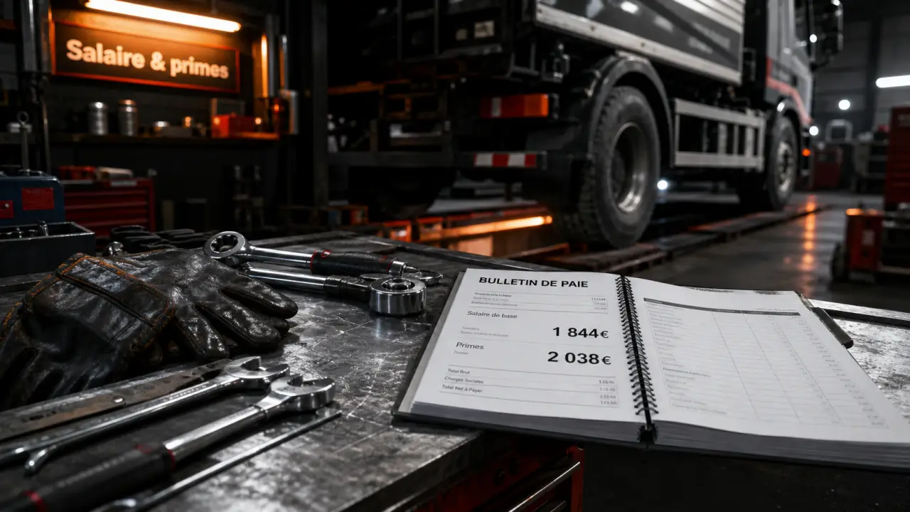Mécanicien poids lourds salaire : 1 844 € médian, 2 038 € moyen