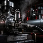 Moteur à air comprimé industriel, air comprimé et piston haute pression