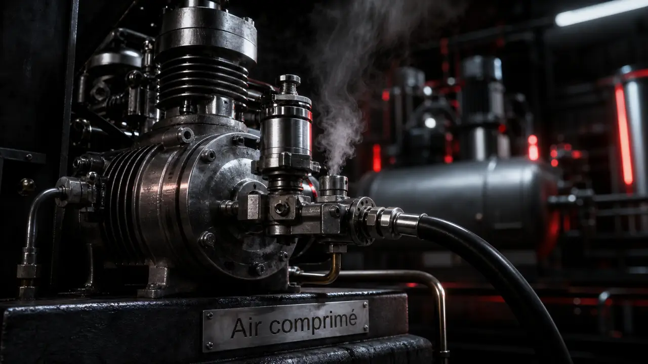 Moteur à air comprimé industriel, air comprimé et piston haute pression