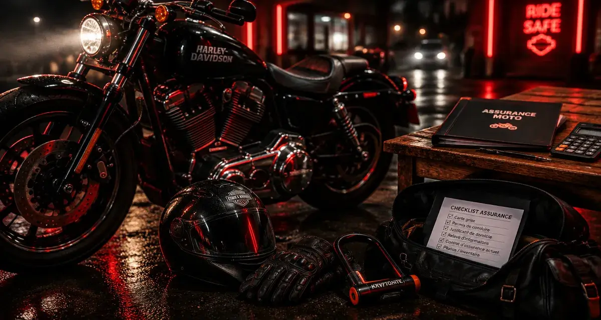 Assurance moto Harley-Davidson : casque, gants et antivol protégés