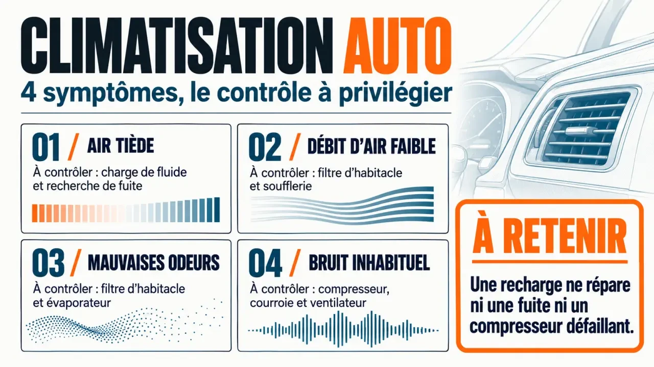 Climatisation recharge : symptômes et contrôles à effectuer avant l’intervention