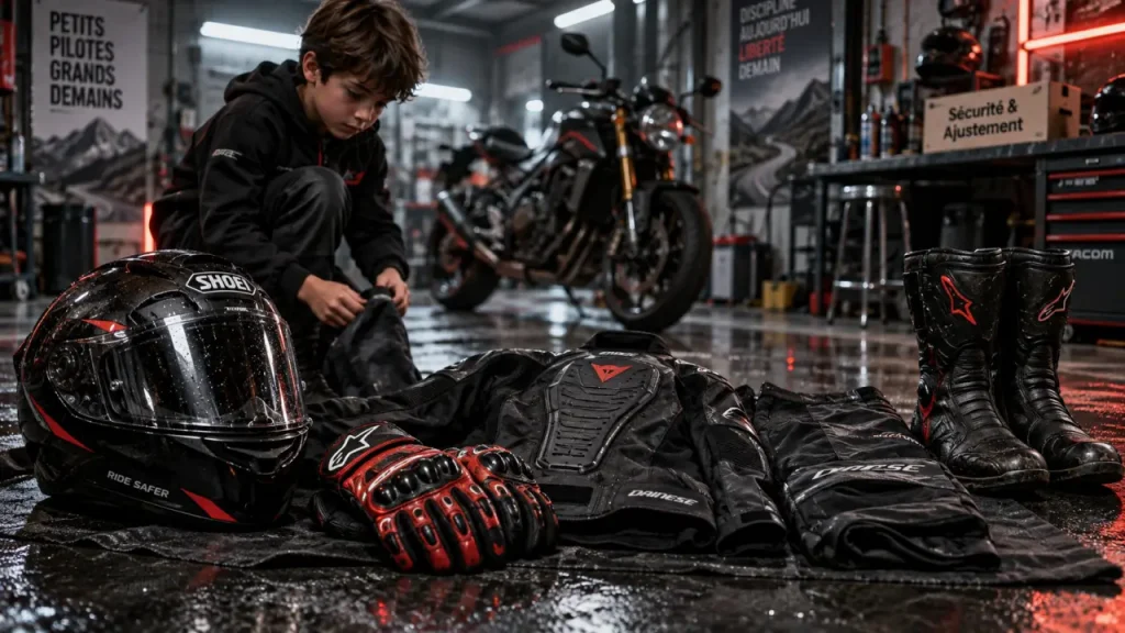 Équipement moto enfant : choisissez selon l’usage, la taille et le poids du casque