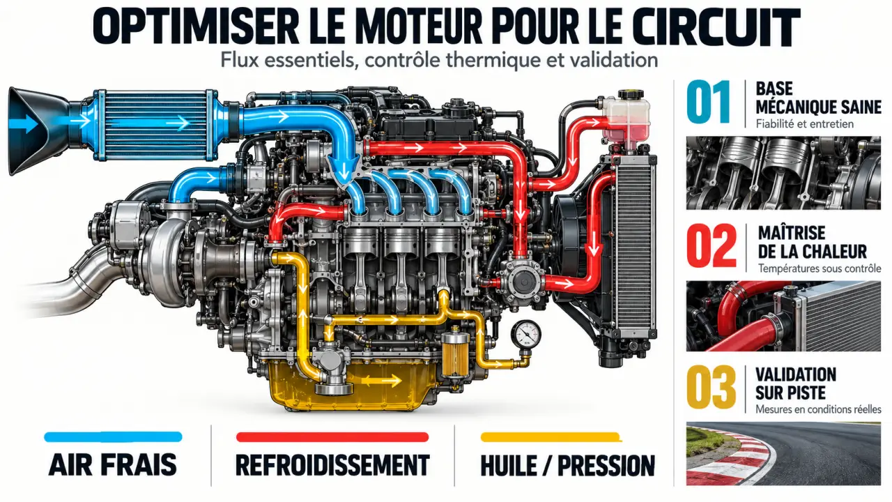 Optimiser les performances moteur pour les sorties sur circuit grâce à la gestion de l'air, de l'huile et du refroidissement
