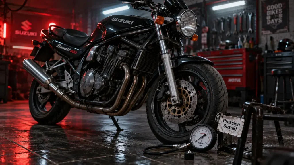 Pression pneu Bandit 600 : l’erreur de gonflage qui dégrade la tenue de route